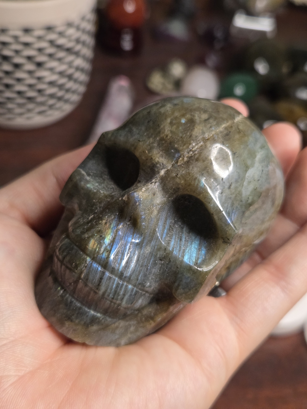Labradorite Carved Skull - Picture 11 of 16